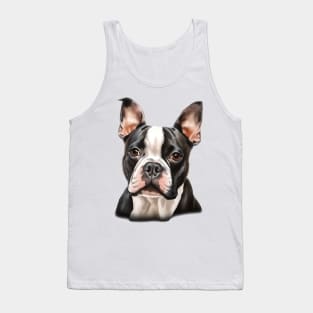 Boston Bull Terrier Portrait Tank Top